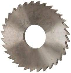 Made in USA - 1-1/2" Diam x 1/8" Blade Thickness x 1/2" Arbor Hole Diam, 32 Tooth Slitting and Slotting Saw - Arbor Connection, Solid Carbide, Concave Ground - Exact Industrial Supply