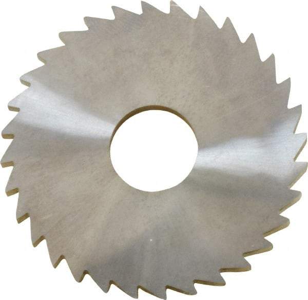 Made in USA - 1-3/4" Diam x 1/8" Blade Thickness x 1/2" Arbor Hole Diam, 32 Tooth Slitting and Slotting Saw - Arbor Connection, Solid Carbide, Concave Ground - Exact Industrial Supply