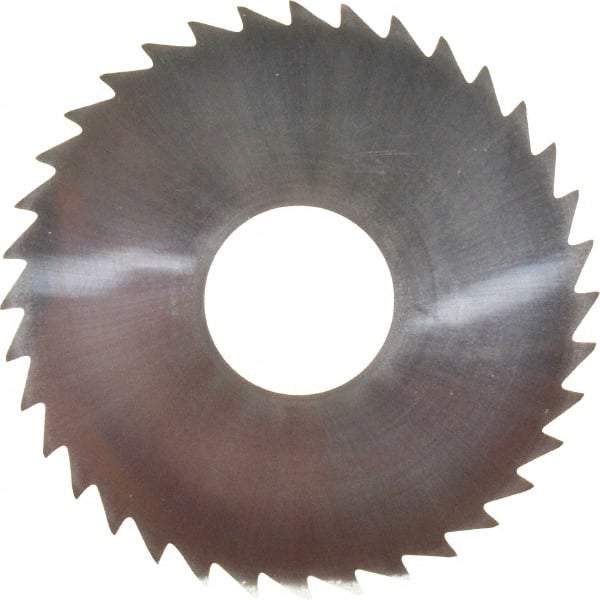 Made in USA - 2" Diam x 0.0313" Blade Thickness x 5/8" Arbor Hole Diam, 36 Tooth Slitting and Slotting Saw - Arbor Connection, Uncoated, Solid Carbide, Concave Ground - Exact Industrial Supply