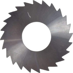 Made in USA - 1-1/4" Diam x 1/16" Blade Thickness x 1/2" Arbor Hole Diam, 24 Tooth Slitting and Slotting Saw - Arbor Connection, Right Hand, Uncoated, Solid Carbide, Concave Ground - Exact Industrial Supply