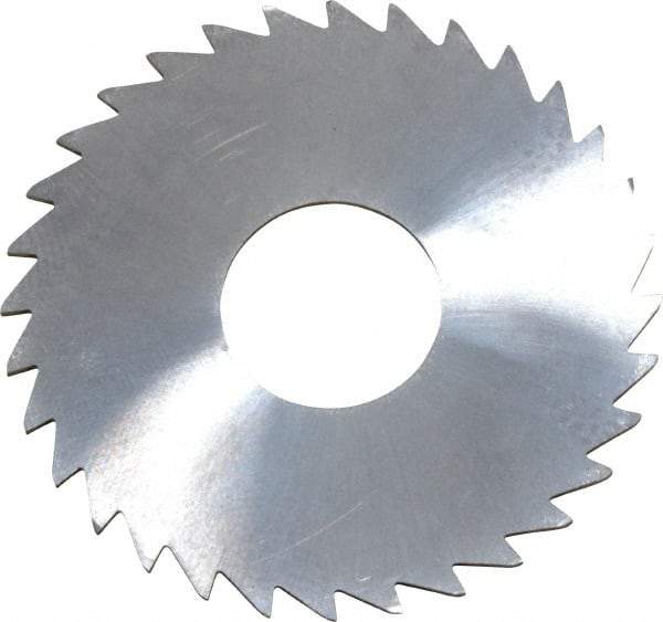 Made in USA - 1-1/2" Diam x 0.0313" Blade Thickness x 1/2" Arbor Hole Diam, 32 Tooth Slitting and Slotting Saw - Arbor Connection, Uncoated, Solid Carbide, Concave Ground - Exact Industrial Supply