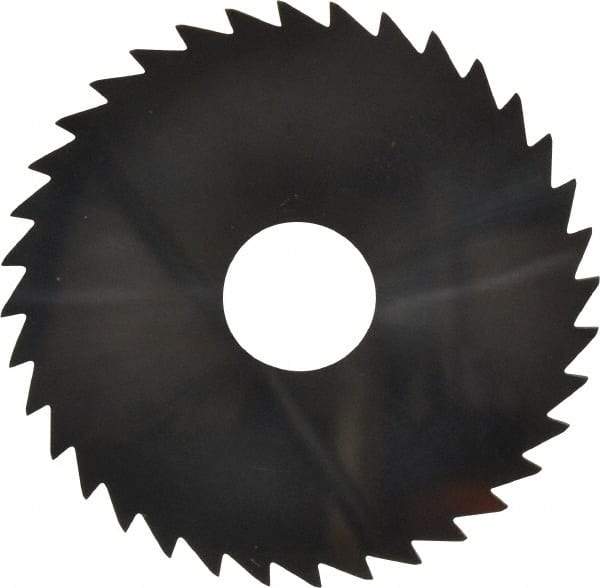 Made in USA - 2" Diam x 0.0313" Blade Thickness x 1/2" Arbor Hole Diam, 36 Tooth Slitting and Slotting Saw - Arbor Connection, Uncoated, Solid Carbide, Concave Ground - Exact Industrial Supply
