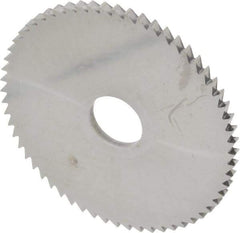 Made in USA - 2-3/4" Diam x 1/8" Blade Thickness x 5/8" Arbor Hole Diam, 60 Tooth Slitting and Slotting Saw - Arbor Connection, Solid Carbide, Concave Ground - Exact Industrial Supply