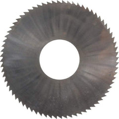 Made in USA - 3" Diam x 0.0312" Blade Thickness x 1" Arbor Hole Diam, 72 Tooth Slitting and Slotting Saw - Arbor Connection, Right Hand, Uncoated, Solid Carbide, 5° Rake, Concave Ground - Exact Industrial Supply