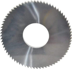 Made in USA - 2-3/4" Diam x 1/8" Blade Thickness x 1" Arbor Hole Diam, 72 Tooth Slitting and Slotting Saw - Arbor Connection, Solid Carbide, Concave Ground - Exact Industrial Supply