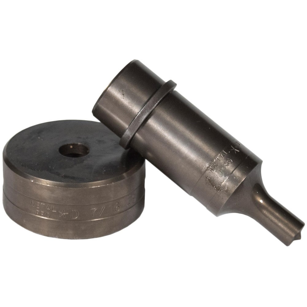 Ironworker Punch & Die Sets; Set Type: Punch & Die; Shape: Round; Punch/Die Shape: Round; Die Length: 2 in; Die Width: 21/32 in; Die Diameter: 21/32 in; Punch Length: 3.31 in; Punch Width: 1 in; Punch Diameter: 1 in; Number Of Pieces: 1; Punch Width/Diame