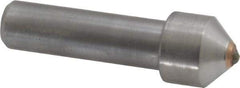 Made in USA - 1/2 Carat Single Point Diamond Dresser - 1-1/2" Long x 7/16" Shank Diam, 5/8" Diam x 5/8" Thick Head - Exact Industrial Supply