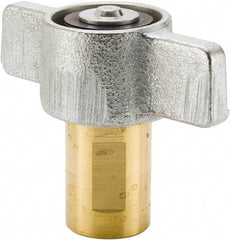 Parker - 3/4 NPTF Brass Hydraulic Hose Wing Nut Coupler - 3,000 psi, 28 GPM - Exact Industrial Supply