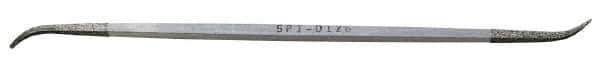 Grobet - 6" OAL Fine Oval Riffler Diamond File - 1 LOC, 126 Grit - Exact Industrial Supply