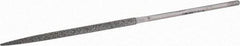 Grobet - 5-1/2" OAL Coarse Three Square Needle Diamond File - 126 Grit - Exact Industrial Supply