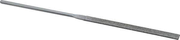 Grobet - 5-1/2" OAL Medium Equalling Needle Diamond File - 2-1/2 LOC, 126 Grit - Exact Industrial Supply