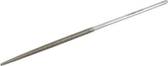 Grobet - 5-1/2" OAL Fine Square Needle Diamond File - 2-1/2 LOC, 126 Grit - Exact Industrial Supply