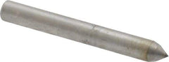 Made in USA - 1" Long x 1/8" Shank Diam Single Point Diamond Dresser - 70° Included Angle - Exact Industrial Supply