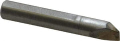 Made in USA - 0.015" Single Point Diamond Dresser - 1-9/16" Long x 1/4" Shank Diam, 40° Included Angle - Exact Industrial Supply