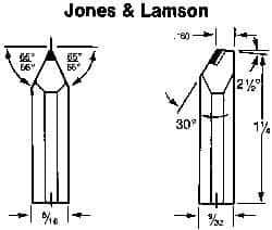 Made in USA - 0.017" Single Point Diamond Dresser - 1-1/4" Long x 5/16" Shank Diam, 50° Included Angle - Exact Industrial Supply