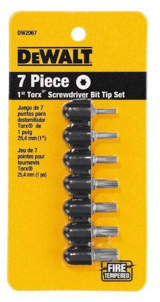 DeWALT - 7 Piece, Screwdriver Bit Set - Torx - Exact Industrial Supply