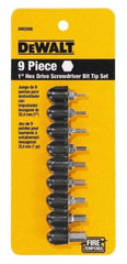 DeWALT - 9 Piece, Screwdriver Bit Set - Hex - Exact Industrial Supply