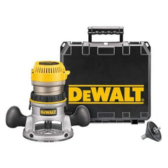 DeWALT - 1.75 hp, 24,500 RPM, Fixed Base Router Kit - 11 Amps, 1/4 and 1/2 Inch Collet - Exact Industrial Supply