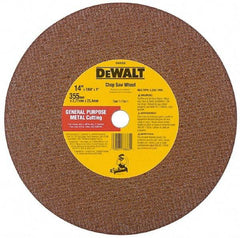 DeWALT - 12" Aluminum Oxide Cutoff Wheel - 7/64" Thick, 1" Arbor, 5,000 Max RPM, Use with Stationary Tools - Exact Industrial Supply