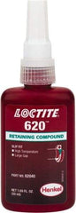 Loctite - 50 mL Bottle, Green, Medium Strength Liquid Retaining Compound - Series 620, 24 hr Full Cure Time, Heat Removal - Exact Industrial Supply