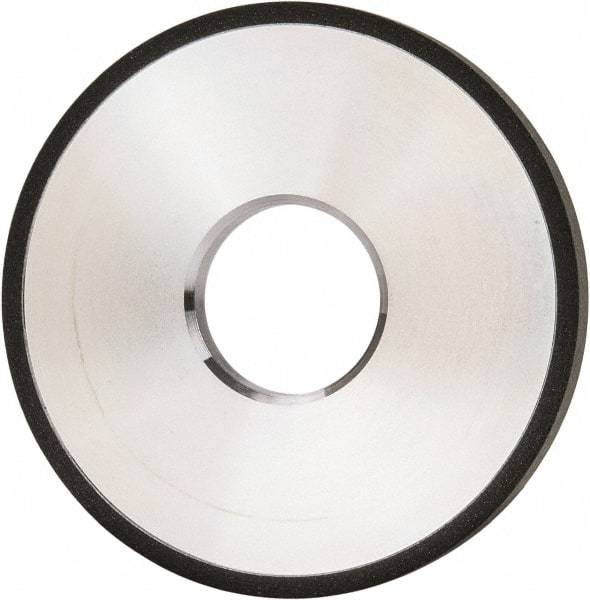 Made in USA - 4" Diam x 1-1/4" Hole x 3/8" Thick, N Hardness, 100 Grit Surface Grinding Wheel - Diamond, Type 1A1, Fine Grade - Exact Industrial Supply