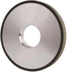 Made in USA - 4" Diam x 1-1/4" Hole x 1/2" Thick, N Hardness, 100 Grit Surface Grinding Wheel - Diamond, Type 1A1, Fine Grade - Exact Industrial Supply