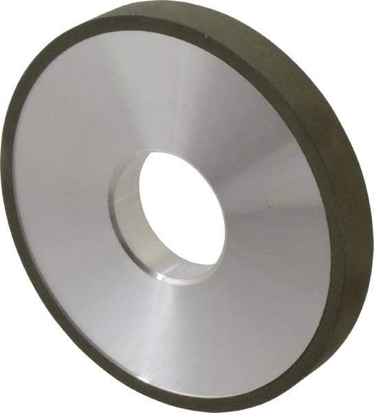 Made in USA - 4" Diam x 1-1/4" Hole x 1/2" Thick, N Hardness, 220 Grit Surface Grinding Wheel - Diamond, Type 1A1, Very Fine Grade - Exact Industrial Supply