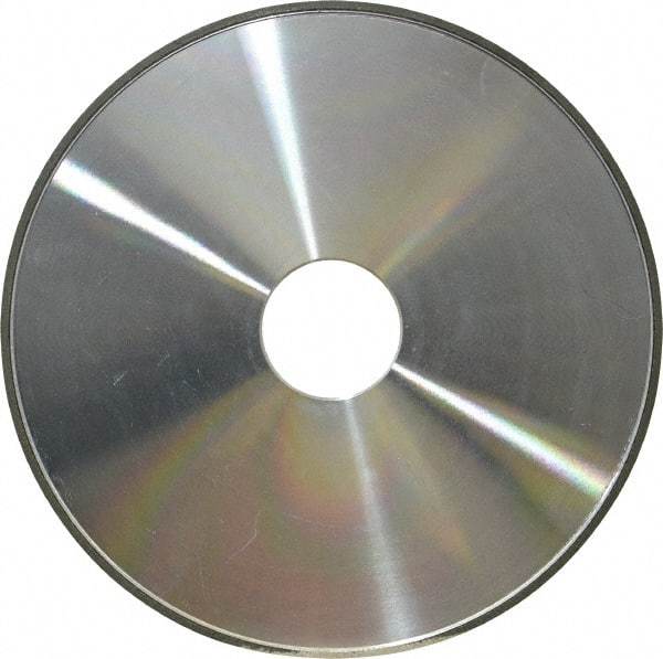 Made in USA - 6" Diam x 1-1/4" Hole x 1/8" Thick, N Hardness, 100 Grit Surface Grinding Wheel - Diamond, Type 1A1, Fine Grade - Exact Industrial Supply