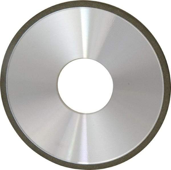 Made in USA - 4" Diam x 1-1/4" Hole x 1/8" Thick, N Hardness, 100 Grit Surface Grinding Wheel - Diamond, Type 1A1, Fine Grade - Exact Industrial Supply