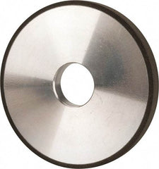 Made in USA - 5" Diam x 1-1/4" Hole x 1/2" Thick, N Hardness, 100 Grit Surface Grinding Wheel - Diamond, Type 1A1, Fine Grade - Exact Industrial Supply