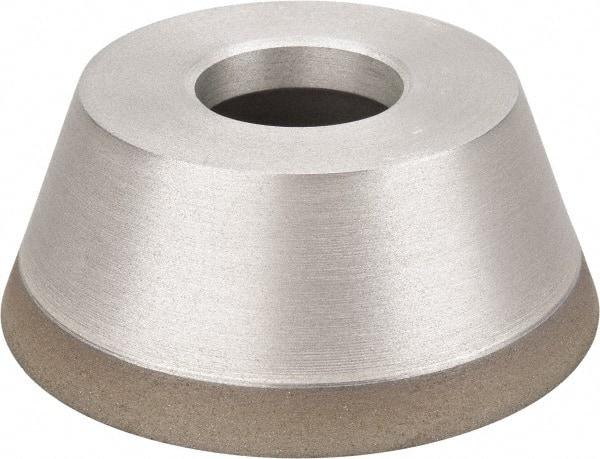 Made in USA - 3-3/4" Diam, 1-1/4" Hole Size, 1-1/2" Overall Thickness, 100 Grit, Type 11 Tool & Cutter Grinding Wheel - Fine Grade, Diamond - Exact Industrial Supply