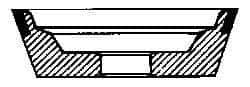 Norton - 3-3/4" Diam, 1-1/4" Hole Size, 1-1/2" Overall Thickness, 120 Grit, Type 11 Tool & Cutter Grinding Wheel - Fine Grade, Diamond, R Hardness, Resinoid Bond - Exact Industrial Supply