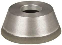 Made in USA - 3-3/4" Diam, 1-1/4" Hole Size, 1-1/2" Overall Thickness, 100 Grit, Type 11 Tool & Cutter Grinding Wheel - Fine Grade, Diamond - Exact Industrial Supply