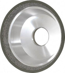 Made in USA - 5" Diam, 1-1/4" Hole Size, 1-3/4" Overall Thickness, 150 Grit, Type 11 Tool & Cutter Grinding Wheel - Very Fine Grade, Diamond - Exact Industrial Supply