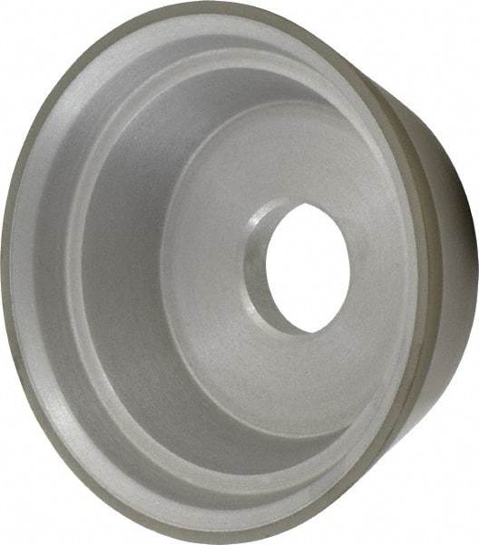 Made in USA - 5" Diam, 1-1/4" Hole Size, 1-3/4" Overall Thickness, 220 Grit, Type 11 Tool & Cutter Grinding Wheel - Very Fine Grade, Diamond - Exact Industrial Supply