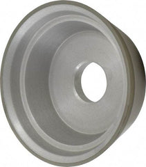 Made in USA - 5" Diam, 1-1/4" Hole Size, 1-3/4" Overall Thickness, 220 Grit, Type 11 Tool & Cutter Grinding Wheel - Very Fine Grade, Diamond - Exact Industrial Supply