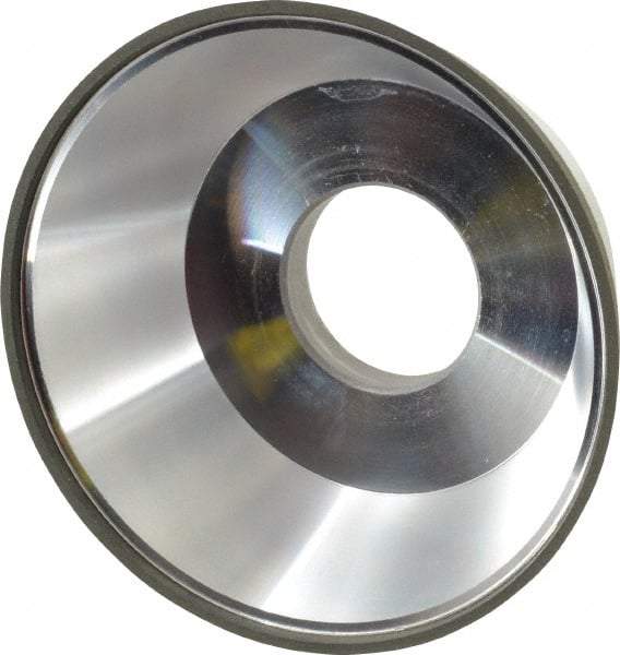 Made in USA - 3-3/4" Diam, 1-1/4" Hole Size, 1-1/2" Overall Thickness, 220 Grit, Type 11 Tool & Cutter Grinding Wheel - Very Fine Grade, Diamond - Exact Industrial Supply