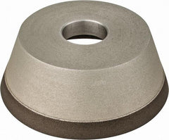 Made in USA - 5" Diam, 1-1/4" Hole Size, 1-3/4" Overall Thickness, 220 Grit, Type 11 Tool & Cutter Grinding Wheel - Very Fine Grade, Diamond - Exact Industrial Supply