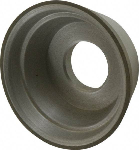 Made in USA - 3-3/4" Diam, 1-1/4" Hole Size, 1-1/2" Overall Thickness, 100 Grit, Type 11 Tool & Cutter Grinding Wheel - Fine Grade, Diamond - Exact Industrial Supply