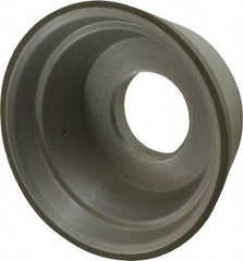 Made in USA - 3-3/4" Diam, 1-1/4" Hole Size, 1-1/2" Overall Thickness, 100 Grit, Type 11 Tool & Cutter Grinding Wheel - Fine Grade, Diamond - Exact Industrial Supply