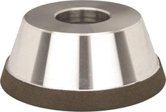 Made in USA - 3-3/4" Diam, 1-1/2" Hole Size, 1-1/2" Overall Thickness, 220 Grit, Type 11 Tool & Cutter Grinding Wheel - Very Fine Grade, Diamond, N Hardness - Exact Industrial Supply