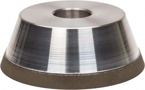 Made in USA - 5" Diam, 1-1/2" Hole Size, 1-3/4" Overall Thickness, 220 Grit, Type 11 Tool & Cutter Grinding Wheel - Very Fine Grade, Diamond - Exact Industrial Supply