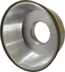 Made in USA - 3-3/4" Diam, 1-1/4" Hole Size, 1-1/2" Overall Thickness, 150 Grit, Type 11 Tool & Cutter Grinding Wheel - Very Fine Grade, CBN - Exact Industrial Supply