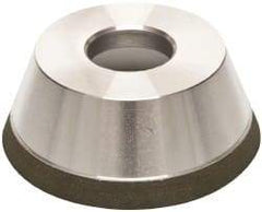 Made in USA - 3-3/4" Diam, 1-1/4" Hole Size, 1-1/2" Overall Thickness, 120 Grit, Type 11 Tool & Cutter Grinding Wheel - Fine Grade, CBN - Exact Industrial Supply