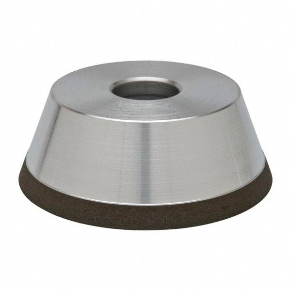 Made in USA - 5" Diam, 1-1/4" Hole Size, 1-3/4" Overall Thickness, 150 Grit, Type 11 Tool & Cutter Grinding Wheel - Very Fine Grade, CBN - Exact Industrial Supply