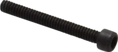 Value Collection - #0-80 UNF Hex Socket Drive, Socket Cap Screw - Alloy Steel, Black Oxide Finish, Fully Threaded, 1/2" Length Under Head - Exact Industrial Supply