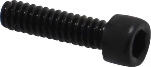 Value Collection - #4-40 UNC Hex Socket Drive, Socket Cap Screw - Alloy Steel, Black Oxide Finish, Fully Threaded, 7/16" Length Under Head - Exact Industrial Supply