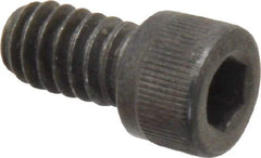 Value Collection - 1/4-20 UNC Hex Socket Drive, Socket Cap Screw - Alloy Steel, Black Oxide Finish, Fully Threaded, 7/16" Length Under Head - Exact Industrial Supply