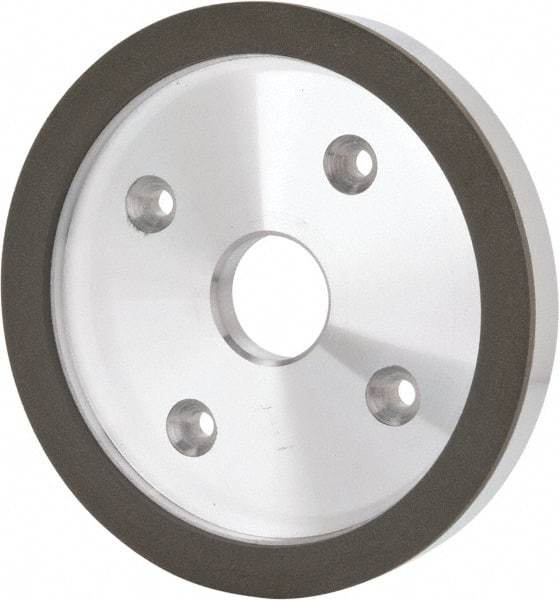 Made in USA - 6" Diam, 1-1/4" Hole Size, 3/4" Overall Thickness, 220 Grit, Type 6 Tool & Cutter Grinding Wheel - Very Fine Grade, Diamond - Exact Industrial Supply