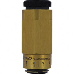 Mead - 1/4" NPTF Threaded Flow Control Valve - 0 to 250 psi & Aluminum Material - Exact Industrial Supply